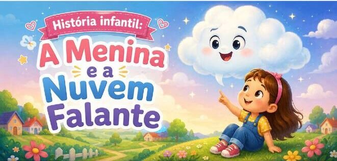 História infantil: A Menina e a Nuvem Falante para alfabetização página 1